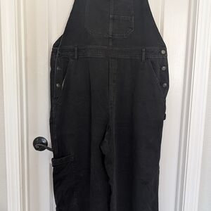 Aerie Charcoal Denim Overalls